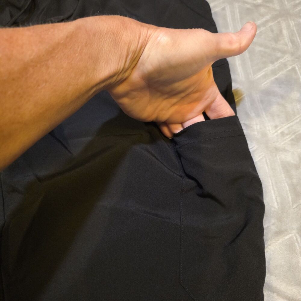 Scrubaid Performance Women's Scrub Pants Black SZ L Cargo Joggers Elastic Waist - Picture 7 of 10